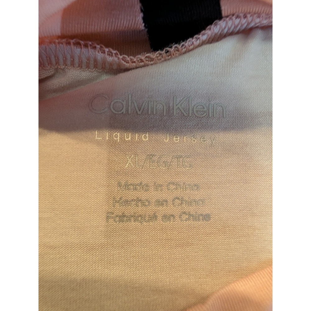 Calvin Klein Women's‎ Top Size XL Liquid Jersey Pinks & Black Geo Mock Neck Pull - Picture 5 of 5